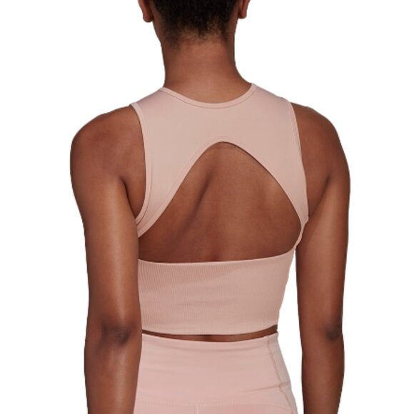 Brand New adidas Training Hyperglam ribbed Cut-Out crop top - Picture 1 of 16